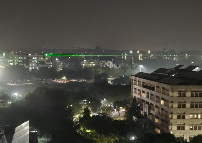 Test-Bed Configuration and Optical Line-of-Sight for Free-Space Quantum Key Distribution Experiment Conducted at IIT Delhi